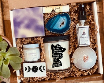 Motivational Gift Box, Gift Basket for Inspirational Gift, Motivational Quotes, Encouragement, Empowering, Care Package - Strength