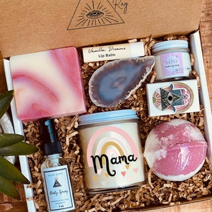 New Mom Spa Gift Box - Mama Gift Set - Mom Candle - Gift For Mom - Christmas Gift - Gift For new Mommy to be - Baby Shower Gift