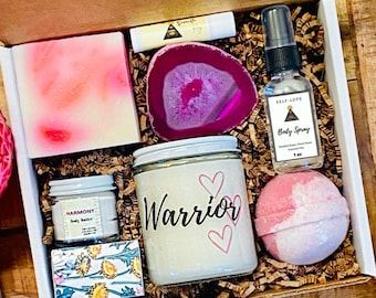 Warrior Care Package - Spa Gift Box - Encouragement Gift ChemotherapyBreast Cancer Thinking of You Self Care Gift Fighting Illness Chemo