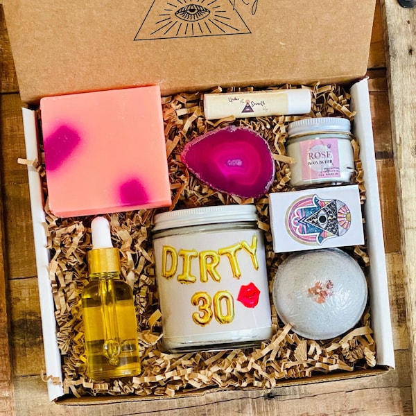 Cadeau de 30e anniversaire, Coffret spa Dirty 30, Cadeau amusant pour un ami, 30 ans de bienvenue, Dirty 30, Panier-cadeau d'anniversaire, Trousse d'entretien