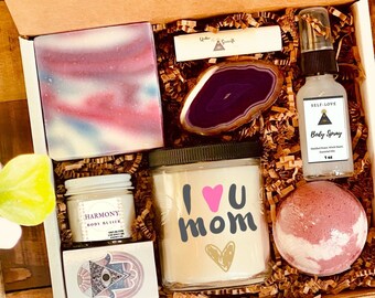 I love you Mom Mothers Day Spa Gift Box- Set for Mom - Mom care package - Spa package - Birthday Gift Box For Mom - Mothers Day gift box