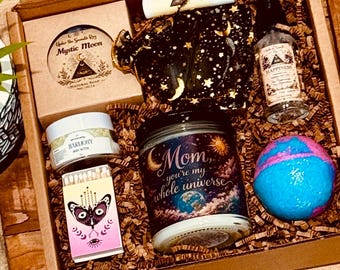 Mystical Mother's Day Gift Box, Mom You're My Whole Universe, Spiritual Spa Gift Set, Self Care Gift For Mom