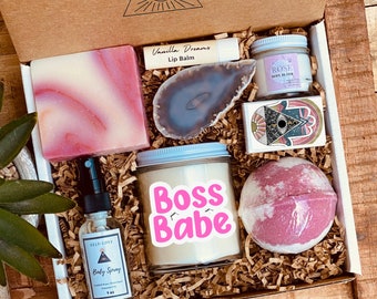 Boss Babe Gift Box, Girl Boss Gift Box, Gift For Entrepreneur, Gift Box For Her, Spa Gift Set, Bath Bomb Gift Set, Self Care Gift Box