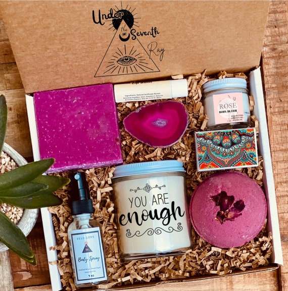 You Are Enough Mindfulness Gift Box Get Well Gift Set Self Care Spa Gift  Basket Care Package 