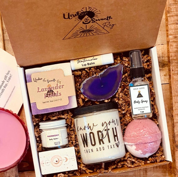 Know Your Worth and add tax to it Spa Gift Box - You are Worthy - Breakup Gift - Divorce Gift Set - Beautiful - Strength Gift - Comfort Gift