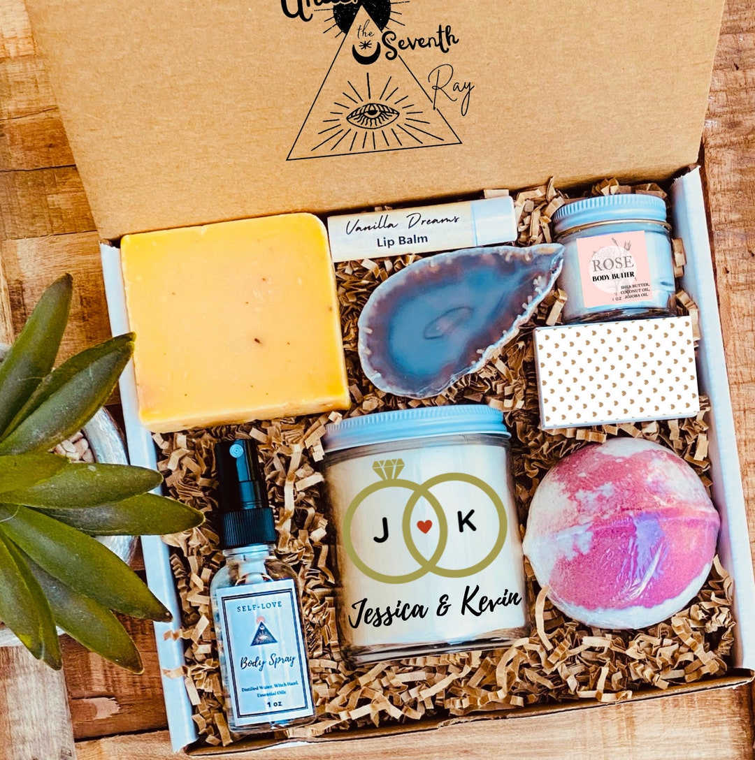 Personalized Engagement Gift Set Spa Gift Box Gift for Him and Her