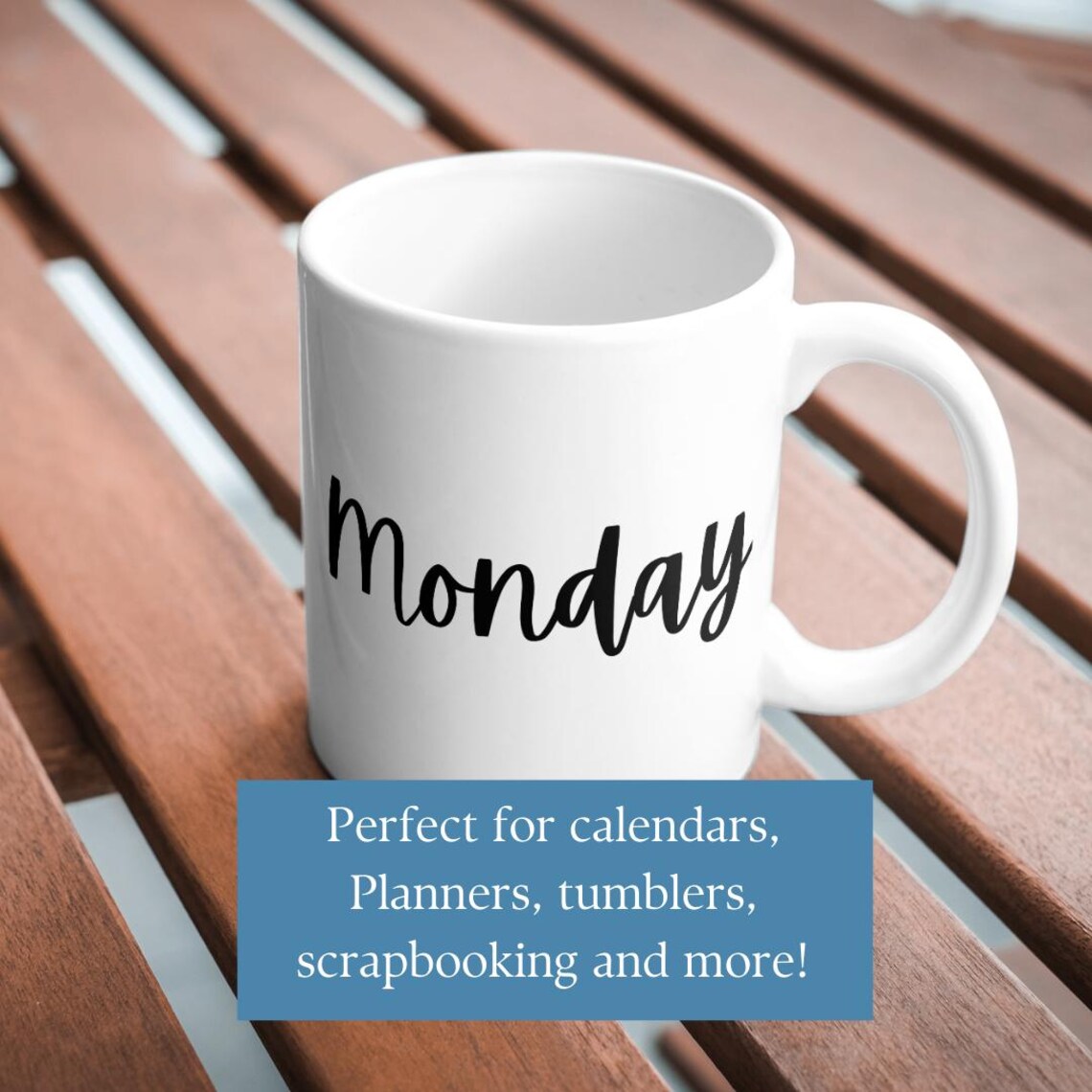 Days of the Week SVG Bundle | Monday–sunday Script Words | Planner ...