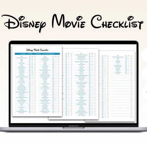 Walt Disney Movie Checklist - PDF Printable