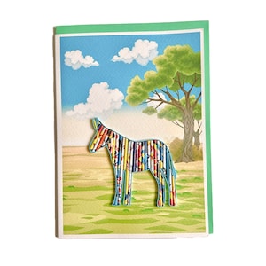 Donkey Eco Friendly Card handgemaakt van Rolled Magazine