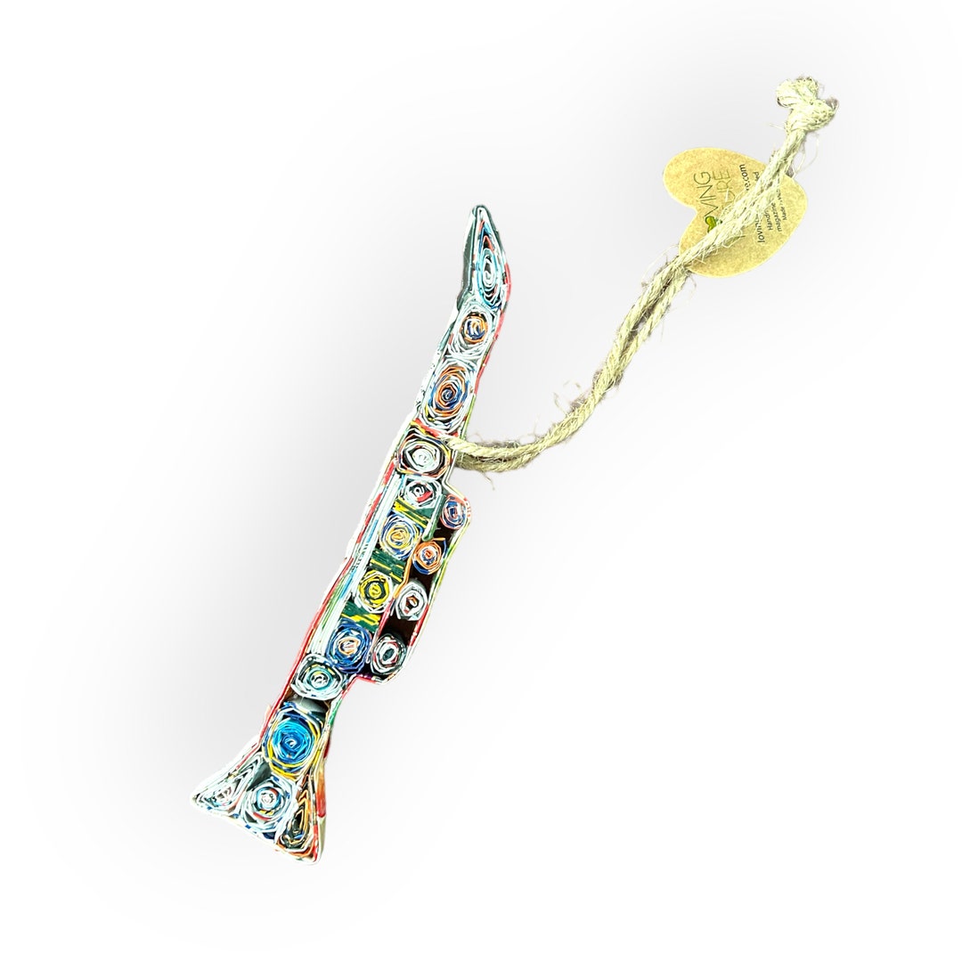 Ornament Handmade From Recycled Magazine Etsy