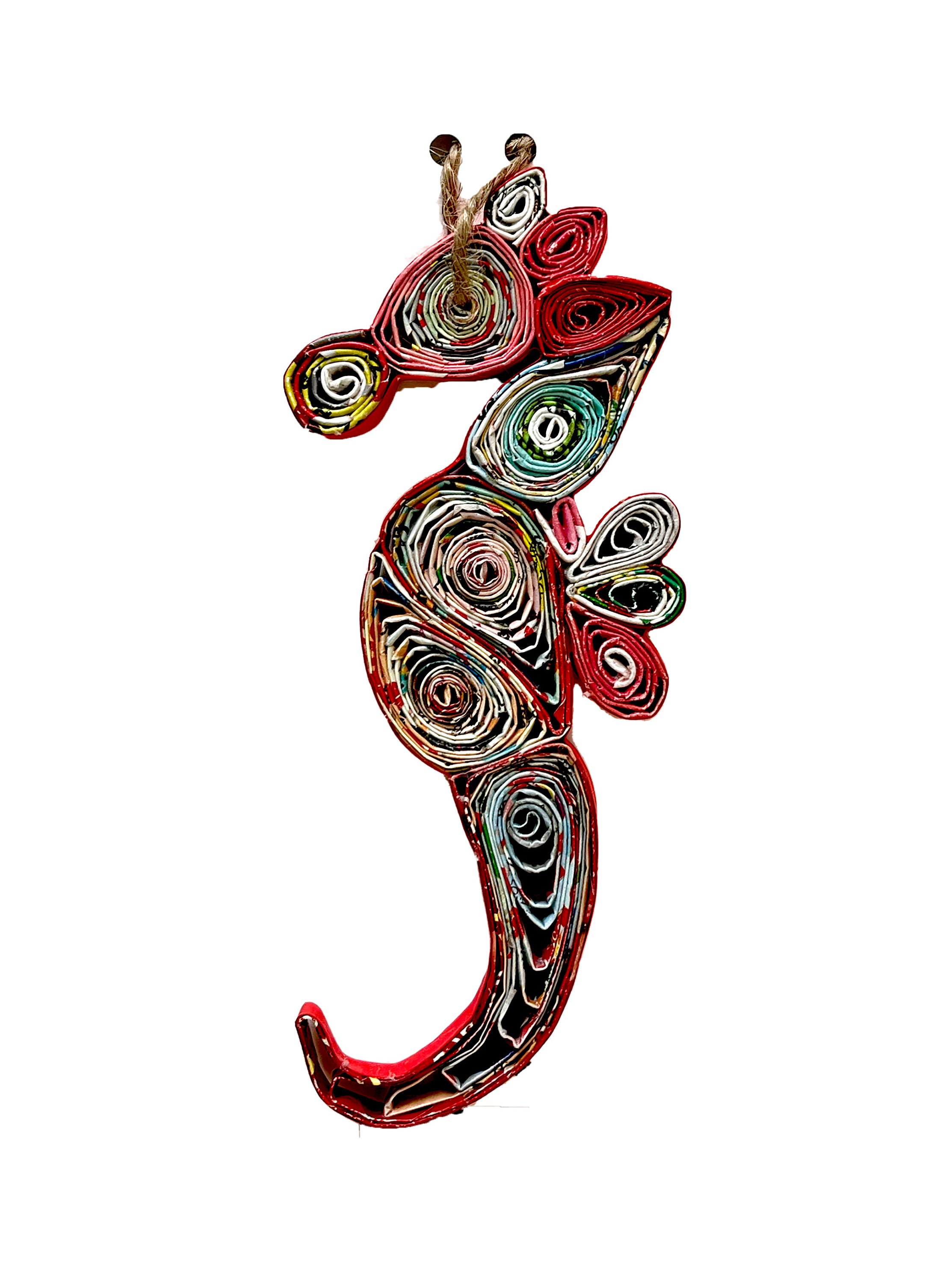 Seahorse Wall Decor Handmade Paper Ornament Card Children Etsy