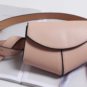 Stylish Waist Cinch Belt Bag Fanny Packs Mini Purse Crossbody Bags Nude