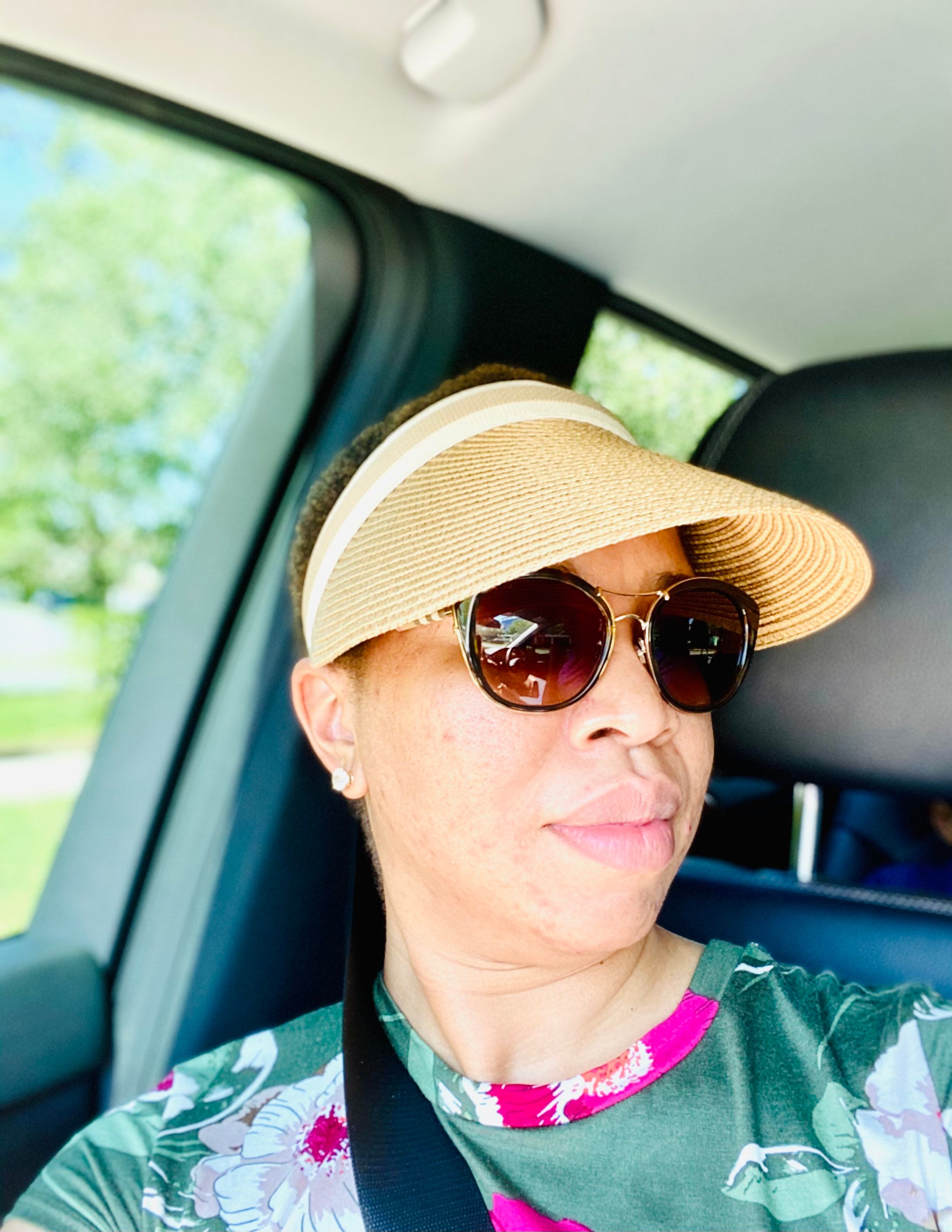Open Top Head Band Sun Visor Bun-up 