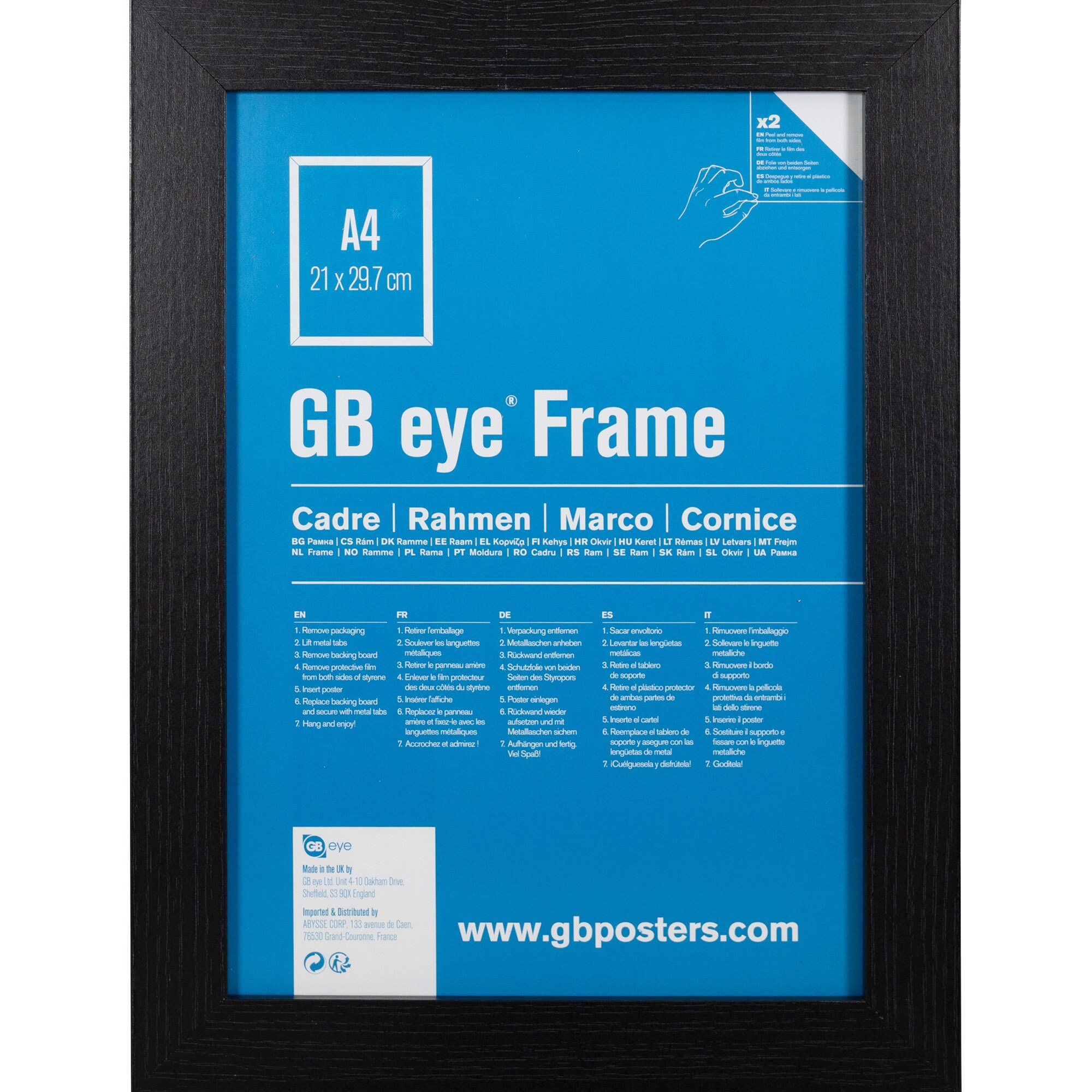 Gb eye GBEYE - Cadre MDF Argent - Maxi - 61 x 91.5 cm 