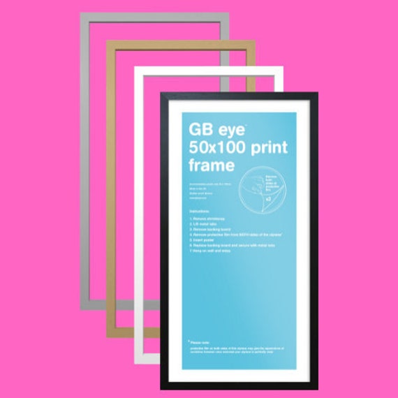 Wooden Picture / Poster Frame 50x100cm. Gbeye White Black Etsy UK