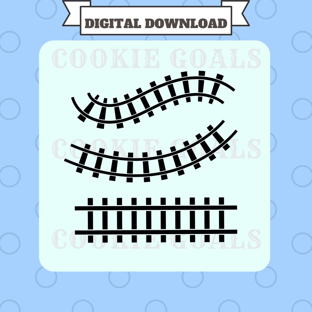 Train Tracks Cookie Stencil Train Tracks Stencil Cookie Stencil