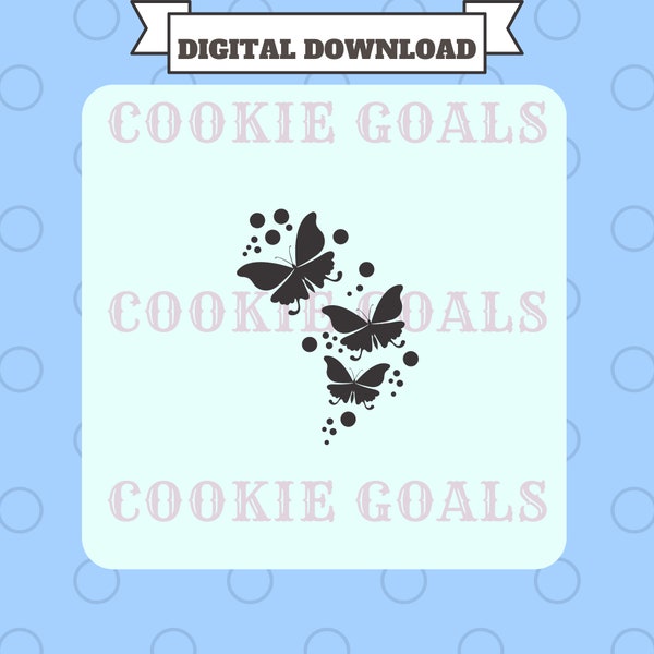 Butterfly Cookie Stencil | Cookie Decorating Stencil | Cookie Stencil | Stencils for Cookies | Cookie Decorating | Cut Your Own Stencil