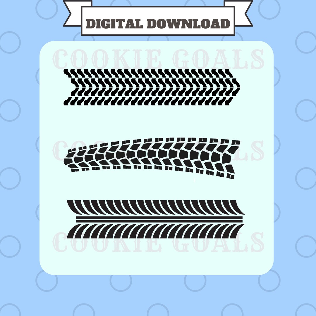 Tire Tracks Cookie Stencil Tracks Cookie Stencil Tire Tracks Stencil