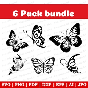 Butterfly SVG, Butterfly Bundle SVG, Butterfly Svg Cut File, Butterfly Svg for Cricut, Butterfly Clipart, Layered SVG, Cricut Cutting File