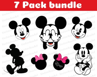 Cartoon SVG Bundle: Mickey Mouse Clip Art (Digital Files)