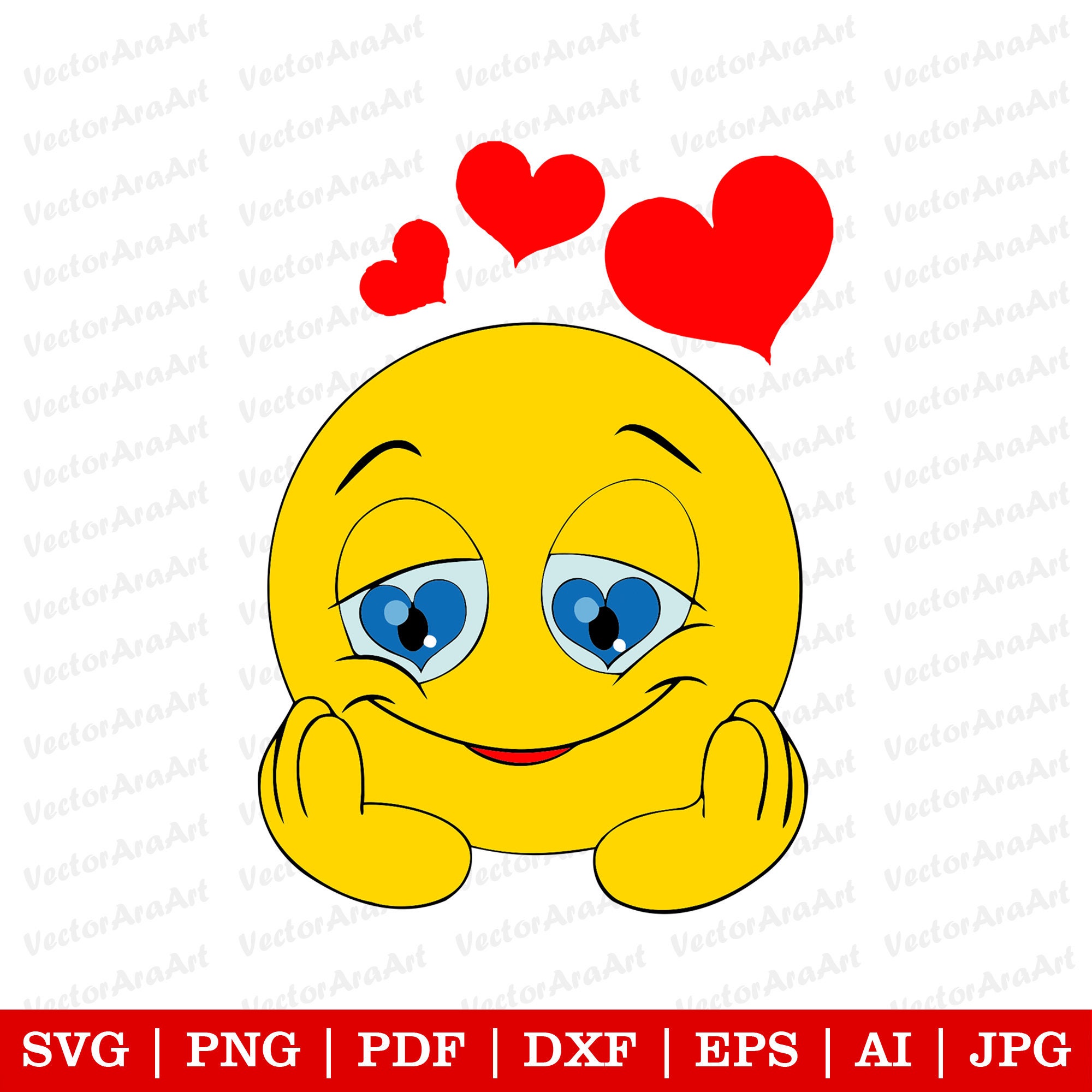 Emoji SVG Bundle: Smiley Face Clipart, Cricut Cutting Files (digital ...