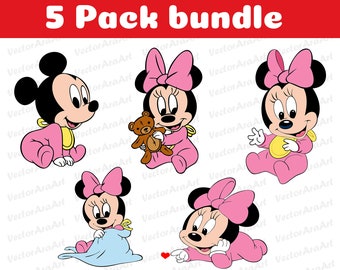 Baby Cartoon SVG Bundle: Birthday Clipart, Cricut Cutting File