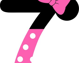 Numbers Svg, Birthday Svg, Birthday Number, Numbers Minnie
