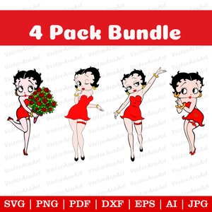 Betty Boop SVG Clipart Bundle: Cricut, Silhouette, Vector (Digital Download)