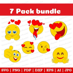 Cricut Emoji Svg, Smiley Face Svg, Emoji Clipart, Happy Face SVG, Emoji SVG, arquivo de corte, arquivo digital em camadas, camisetas SVG, aniversário Svg