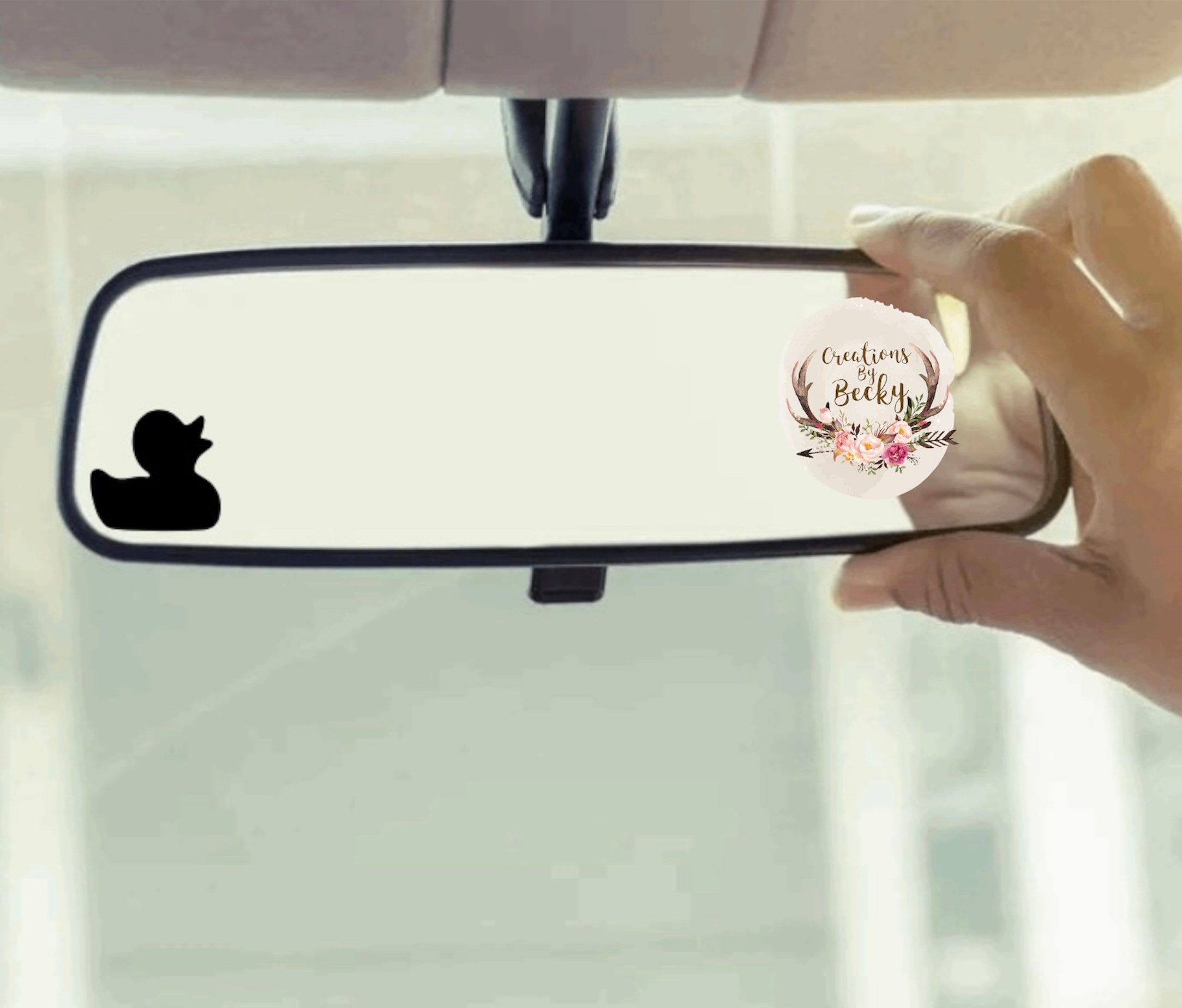 2PCS Buckle Up Rearview Mirror Decal, Car Sticker Mirror Decal, Rearview Mirror Decal