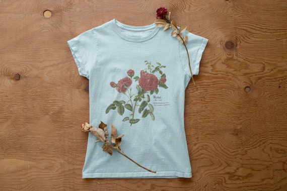 Red Rose Definition T Shirt, Rose Shirt, Vintage Rose Shirt 
