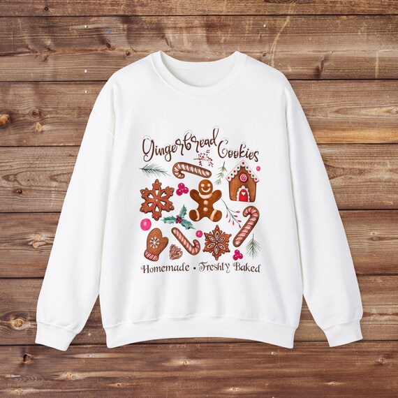 Gingerbread Sweatshirt Gingerbread Sweater Christmas Sweatshirt Gingerbread Shirt Holiday Apparel Winter Sweatshirt Womens Sweatshirt