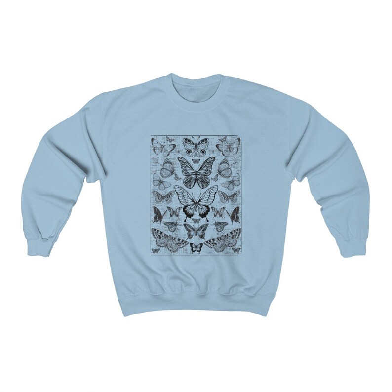 Vintage Embroidered Butterfly Sweater