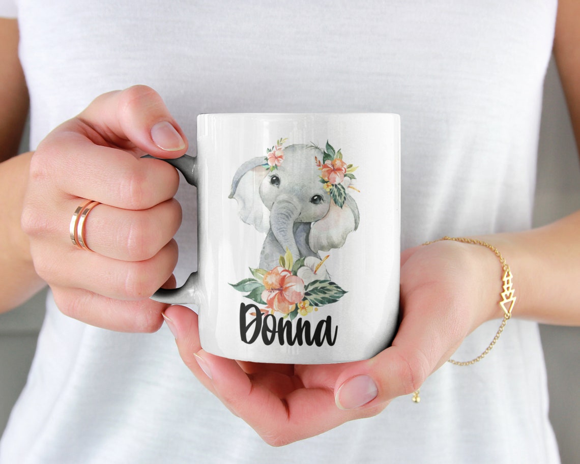 Elephant mug Elephant lover gift Elephant gifts for women