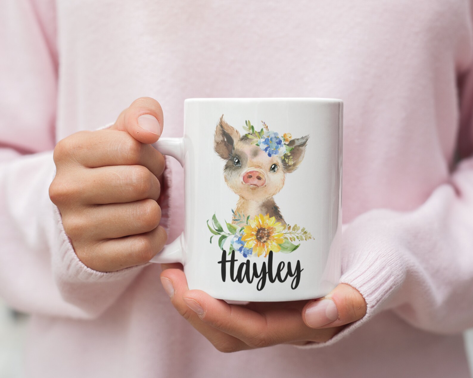 Personalized Pig Mug Pig Lover Gifts Pig Gifts for Women Etsy