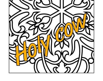 30 Non Swear Words Coloring Pages- Digital Download (Printable, PDF Download)