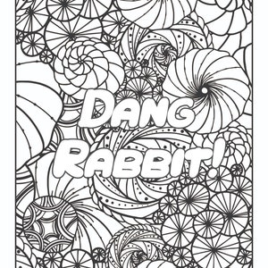 Dang Rabbit: Adult Coloring Page | Adult Humor