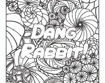 Dang Rabbit: Kolorowanka dla dorosłych | Humor dla dorosłych