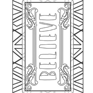 BELIEVE: Adult Coloring Page | Adult Humor