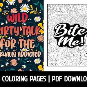 Charla sucia y salvaje para adictos sexuales por GBN Publishing Club Páginas para colorear para adultos / Humor para adultos (imprimible, descarga en PDF)
