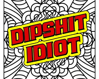 Swear Word Coloring Page For Adults | Adult Humor (Printable, PDF Download)