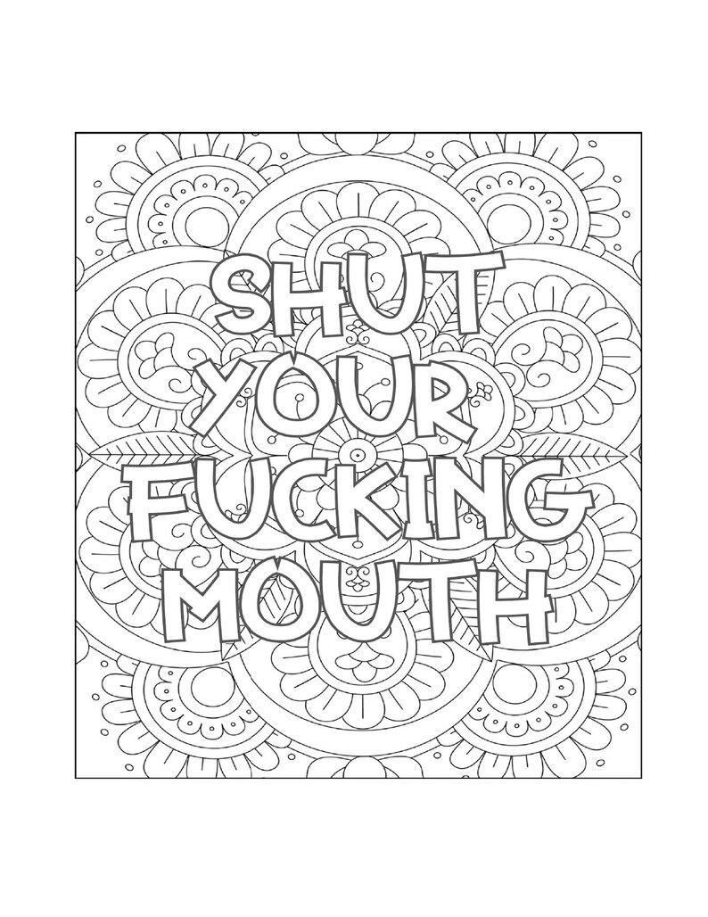 Things I Want To Say At Work But Can t Adult Coloring Etsy