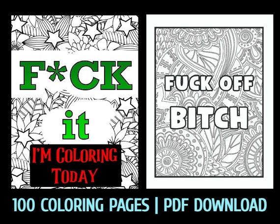 Calm As F*ck - Adult Coloring Book: 30 Swear Words and Colorful Phrases [Book]