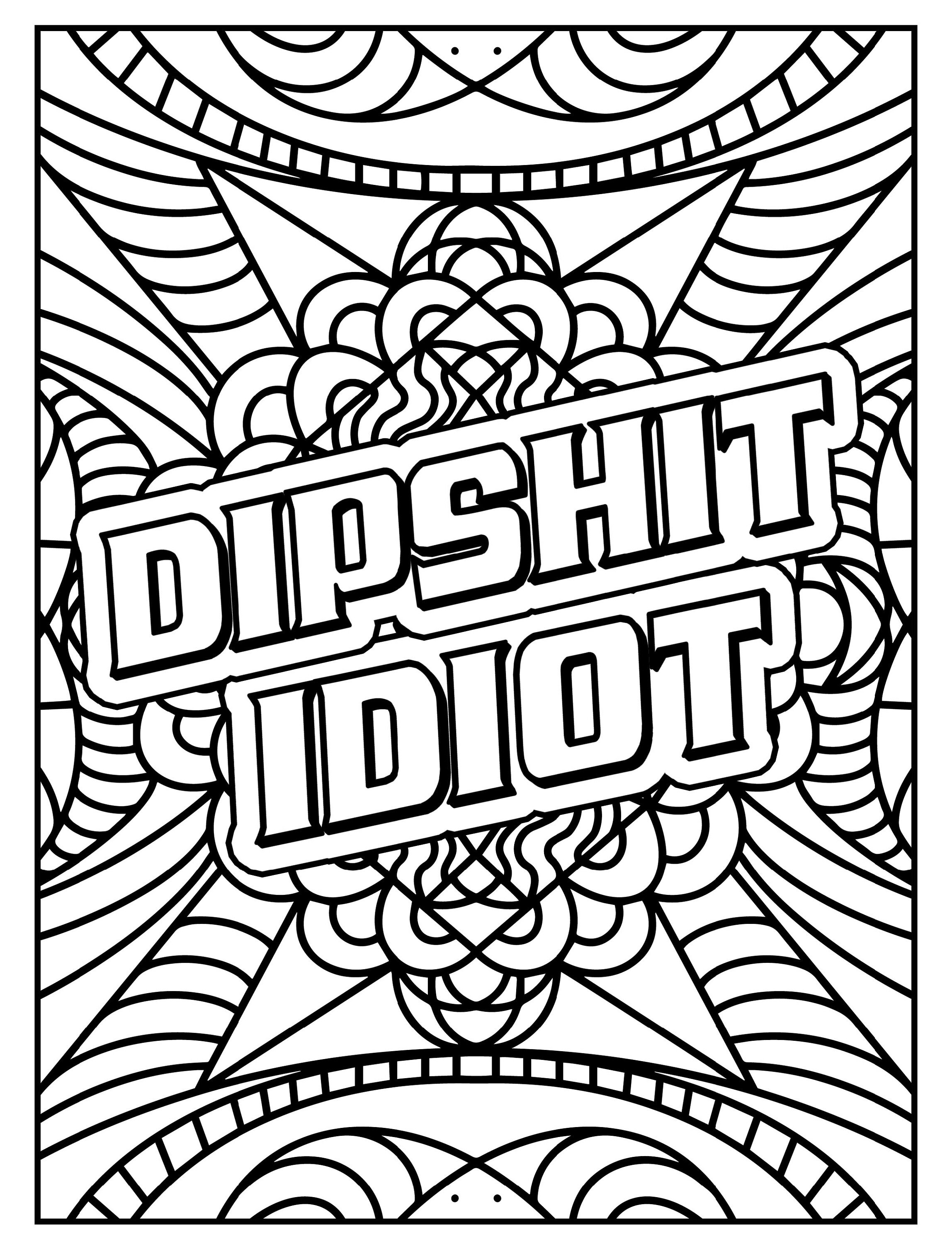 Swear Word Coloring Page for Adults - Il Fullxfull.4026568077 Tp5h 