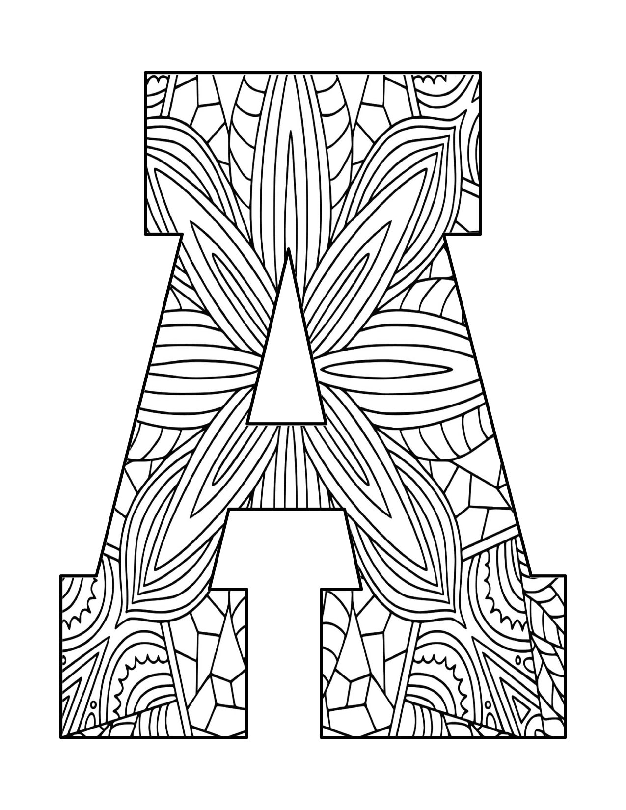 Mandala Alphabet Letters Coloring Pages. - Etsy Canada