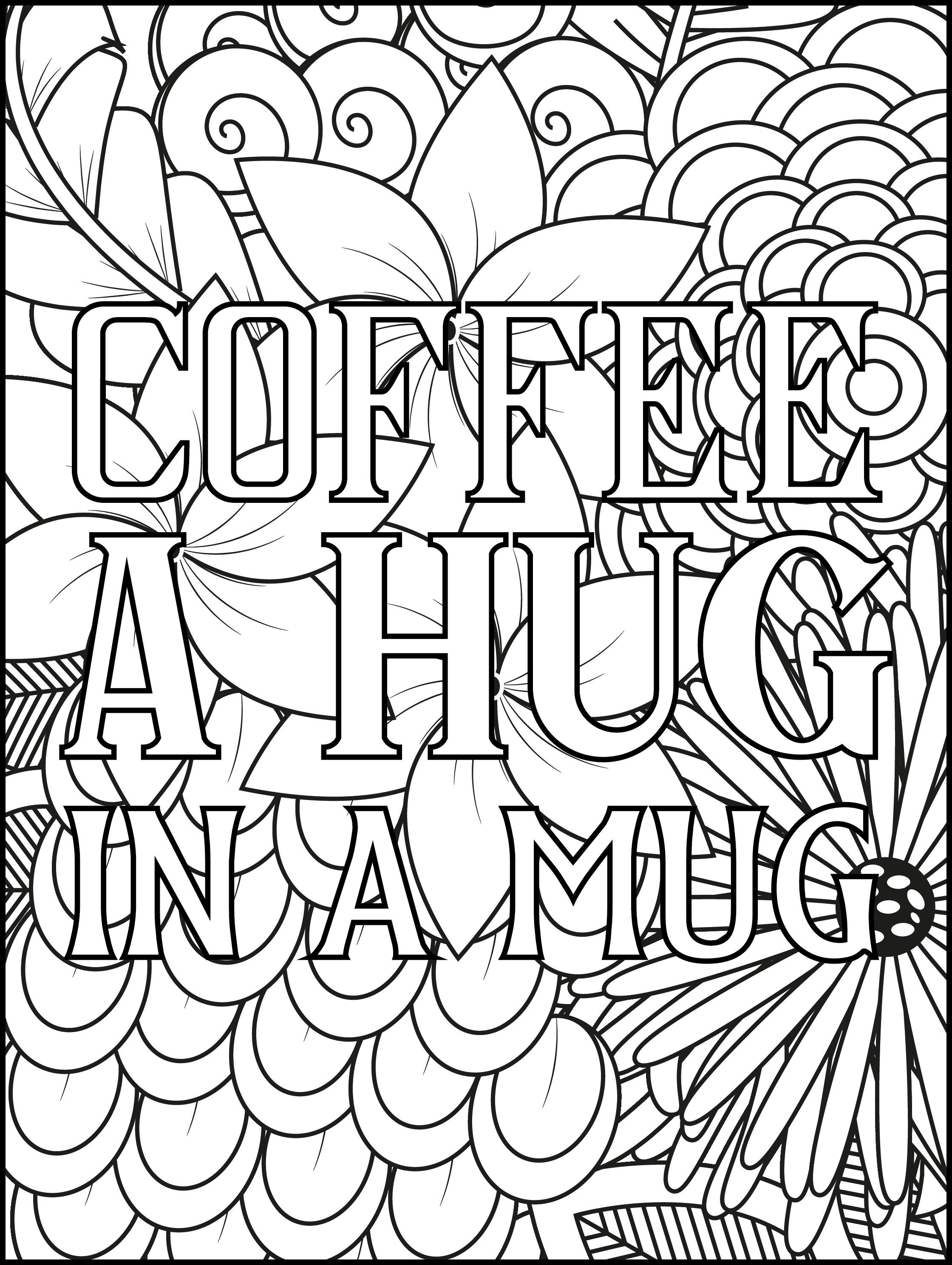 Coffee Coloring Adult Humor printable, PDF Download - Etsy