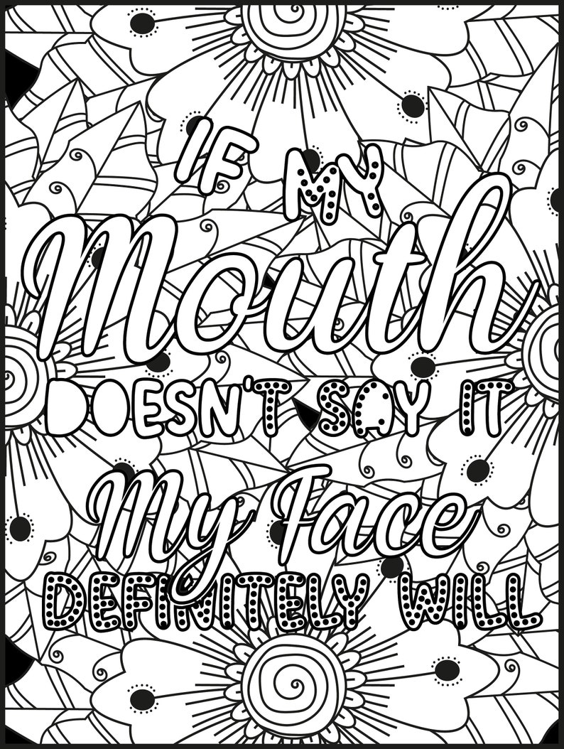 Cute but Psycho Adult Coloring Pages printable PDF Download - Etsy