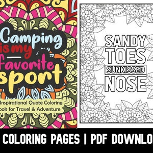 Travel & Adventure Coloring Pages by GBN Publishing Club | Adult Coloring Book | Adult Humor | Printable PDF Download