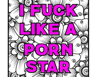 Swear Word Coloring Page For Adults | Adult Humor (Printable, PDF Download)