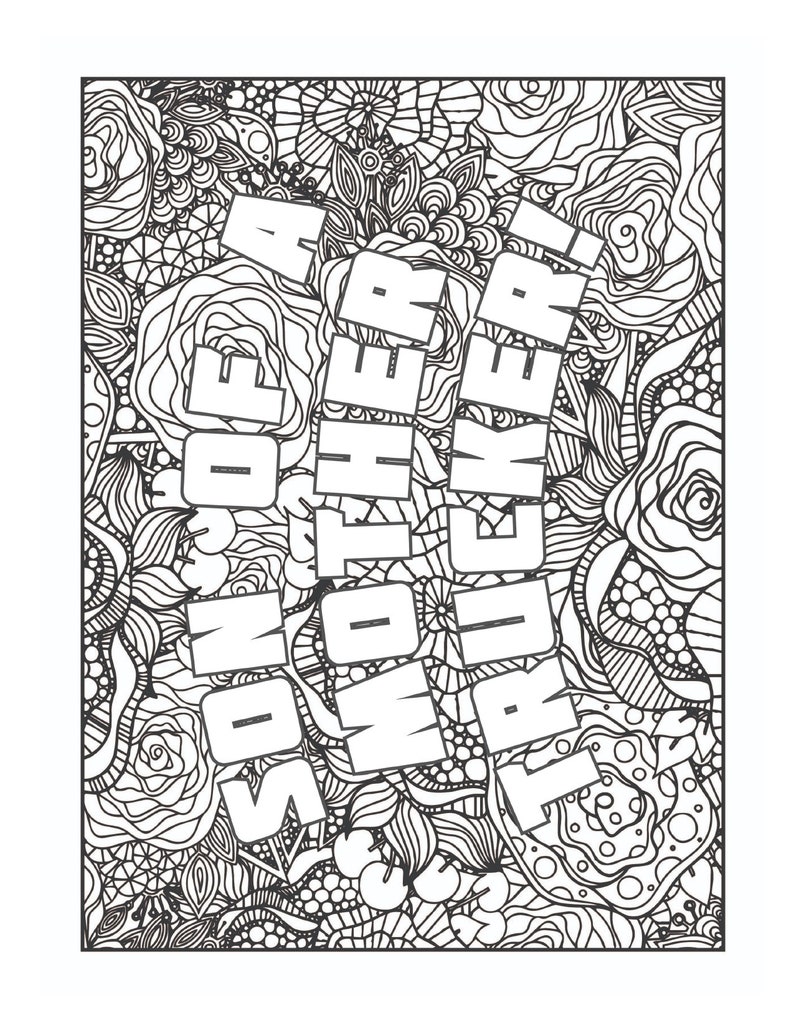 Swearword Alternatives Adult Coloring Book Etsy